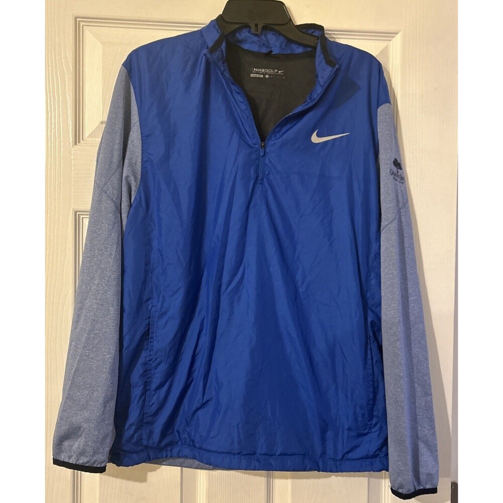 Nike Golf Men’s Quarter Zip Wind Breaker Jacket Size Medium Blue